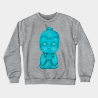 Blue Buddha statue Crewneck Sweatshirt